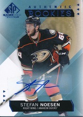 2015-16 SP Game-Used Authentic Rookies Blue Stefan Noesen #109 Auto RC Ducks